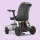 Compact electric wheelchair, foldable, (language: Chinese), white, lightweight, mobile, for indoor & outdoor use, easy to operate