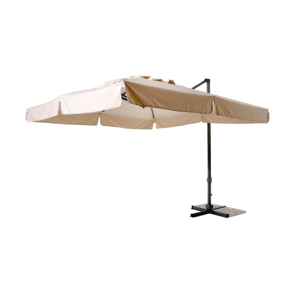 Gardenia Sonnenschirm 3x3m, quadratisch, UV-Schutz, höhenverstellbar, wasserabweisend, Gartenschirm für Terrasse