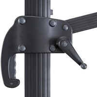 Gardenia Sonnenschirm 3x3m, quadratisch, UV-Schutz, höhenverstellbar, wasserabweisend, Gartenschirm für Terrasse