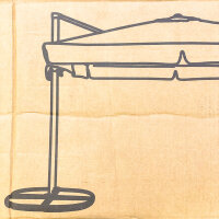 Gardenia Sonnenschirm 3x3m, quadratisch, UV-Schutz, höhenverstellbar, wasserabweisend, Gartenschirm für Terrasse