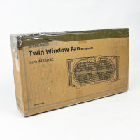 BEYOND BREEZE Doppelfensterlüfter, 9 Zoll, Fensterlüfter mit Fernbedienung, 3 Stufen, umkehrbarer Luftstrom, Alarm, erweiterbar