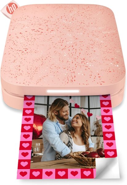 HP Sprocket HPISPP, Mobiler Fotodrucker, kabellos, Bluetooth, Zink-Klebefotopapier, für iOS/Android, rosa