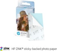 HP Sprocket HPISPP, Mobiler Fotodrucker, kabellos, Bluetooth, Zink-Klebefotopapier, für iOS/Android, rosa