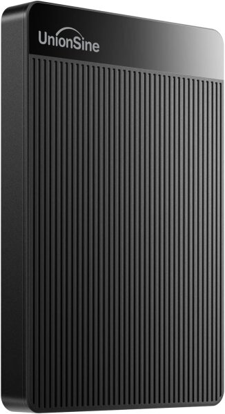 UnionSine HD2510 500GB External Hard Drive, 2.5" USB 3.0, Portable, Ultra-Thin, SATA, for PC, Mac, TV, Console, Black