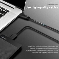 UnionSine HD2510 500GB External Hard Drive, 2.5" USB 3.0, Portable, Ultra-Thin, SATA, for PC, Mac, TV, Console, Black
