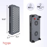 Hooga HG500 Red Light Panel, 100 LEDs, 660nm Red &...