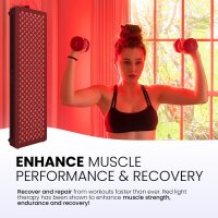 Hooga HG500 Red Light Panel, 100 LEDs, 660nm Red & 850nm NIR, for Face/Body, Wellness, incl. Hanging Kit