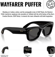 Ray-Ban RB0840S Wayfarer Puffer Square Sunglasses, 51/21, Unisex, striking design, limited A$AP Rocky Edition