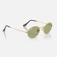 Ray-Ban RB3547 001/4E Sonnenbrille, oval, Arista Gold Rahmen, grüne Gläser, Größe 51-21, Summer Capsule Edition