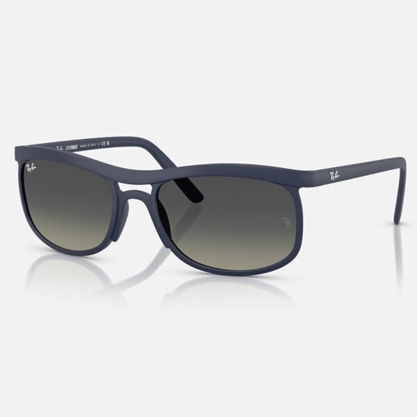Ray-Ban RB4452 Liteforce Sonnenbrille, matt sand dunkelblauer Rahmen, graue Verlaufsgläser, Größe 56-20