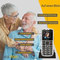 Beafon SL260 Seniorenhandy, Tastentelefon, SOS Notruftaste, hörgerätekompatibel M4/T4, Lichtsignal, 2,2" Display, Silber