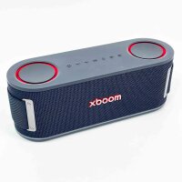 LG XBOOM Bounce, tragbarer Bluetooth-Lautsprecher, Signature Sound, Upfiring-Passivstrahler, IP67, 30h Akku, Schwarz, ohne USB-C Kabel