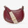 Isabel Marant Mini Moon womens shoulder bag, 24x14x9cm, calfskin leather, burgundy, crescent moon design, adjustable strap