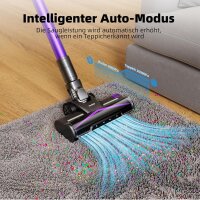 Redkey X18 Cordless Vacuum Cleaner 8-in-1, 60KPa, 650W, 80 Min, Anti-Tangle, LED Display, Automatic, for Pet Hair, Carpet, Car, Purple