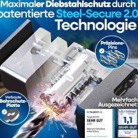 Nextcover YY-4RPW-M2TR Faltschloss 100cm, SteelSecure, 3...