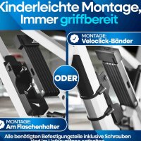 Nextcover YY-4RPW-M2TR Faltschloss 100cm, SteelSecure, 3 Schlüssel, robustes Fahrradschloss, schwarz