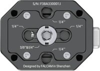 Falcam F38 V2 Schnellwechselplatte, Aluminium, 1/4"...