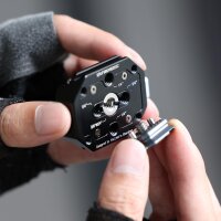 Falcam F38 V2 Schnellwechselplatte, Aluminium, 1/4" & 3/8" Gewinde, für Kamera, Stativ, Einbeinstativ, Slider, Modell 3364