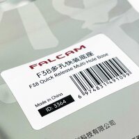 Falcam F38 V2 Schnellwechselplatte, Aluminium, 1/4" & 3/8" Gewinde, für Kamera, Stativ, Einbeinstativ, Slider, Modell 3364