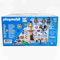 PLAYMOBIL 71483 Ritterturm mit Schmied & Drache, 89-tlg, detailreiches Spielset, spannender Kampf, ab 4 Jahren
