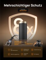 Dreo Solaris Slim H3 DR-HSH003S Heizlüfter, energiesparend, leise, 70° oszillierend, Fernbedienung, Timer, Kippschutz, Gold