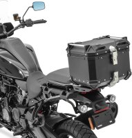 Bagtecs Motorcycle Aluminum Top Case XB35, 35L, Aluminum, Black, Model No. A088374, Robust Luggage Case
