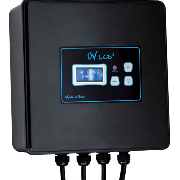 LCD UV disinfection system 480, 230V, 10 bar, 5-50°C, without quartz tube, UV water disinfection, LCD display