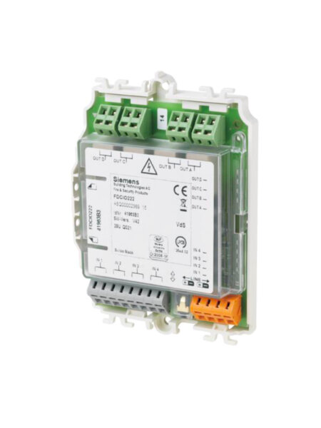 Siemens BMA Ein-/Ausgabebaustein FDCIO222, 4 Eingänge/4 Ausgänge, Modell A5Q00002369, vielseitig einsetzbar
