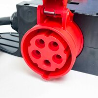 PCE CEE Stromverteiler 400V 16A, robuster Baustellenverteiler, Mehrfachsteckdose, IP44, Outdoor geeignet