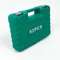 53-tlg. Schraubendreher-Bit-Set, Werkzeugkasten, Handwerkzeug, Ratschenschlüssel, Steckschlüssel, vielseitig einsetzbar