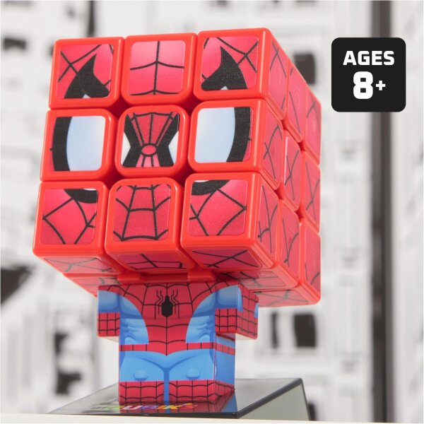 RBK Rubiks Cube 3x3 Spider-Man, Magic Cube, 3x3 Speedcube, Spider-Man Design, for Kids & Collectors