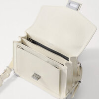 The Kooples Emily Small Handtasche, Leder, Weiß, 16x20x8cm, kompakt, elegantes Design, Schulterriemen