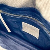 The Kooples Heritage Handtasche, Stoff, Khaki, Schultertasche, moderner Look, geräumig, leichte Canvas-Qualität