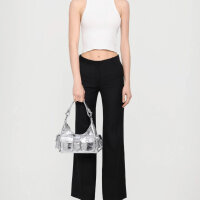 The Kooples handbag, leather, silver-colored, 24x28x9cm,...