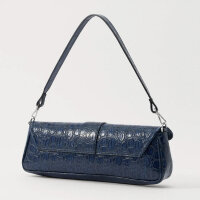 The Kooples Handtasche, Leder, Blau, Karabiner-Verschluss, 14x38x4cm, modisch, elegant