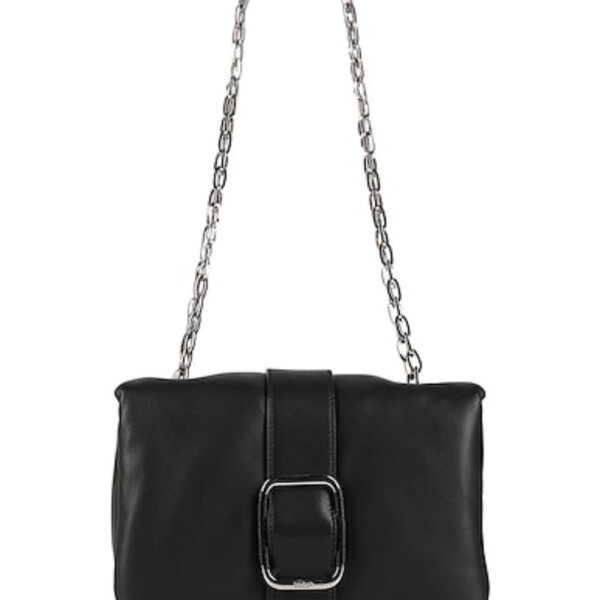 ba&sh womens shoulder bag, leather, black, 60x23x7cm, elegant design, spacious, adjustable strap