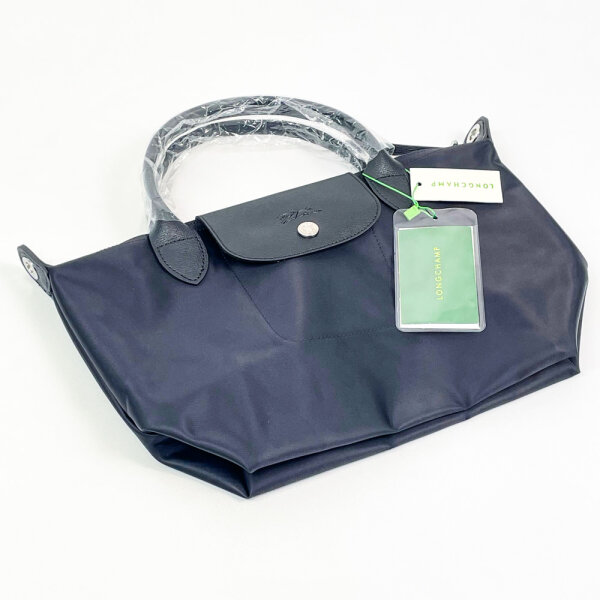 Longchamp Le Pliage Neo S, Handtasche, faltbar, schwarz, Reißverschluss, kurze Henkel, abnehmbarer Schulterriemen