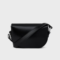 Celine Mini-Umhängetasche Triomphe, Kalbsleder, Schwarz, 12x9x4cm, elegantes Design, kompakt, glänzende Optik