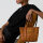 MCM Toni Mini Shopper, shoulder bag, polyester, cognac, compact 20x20x6cm, stylish, versatile, lightweight