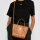 MCM Toni Mini Shopper, shoulder bag, polyester, cognac, compact 20x20x6cm, stylish, versatile, lightweight