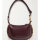 Isabel Marant Oskan Moon shoulder bag, leather, studs, burgundy, 60x30x19cm, adjustable strap, magnetic closure