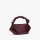 Ganni Bou Mini-Tasche, Kroko-Optik, burgunderrot, 14x17x28cm, Henkel, modisch, kompakt, Statement-Accessoire