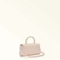 Furla Meridiana Mini Umhängetasche, 3 Kartenfächer, Magnetklappe, Gold/Rosa, Azalea, 21x9,5x6,5 cm