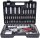 KS Tools 917.0796 Socket Wrench Set 1/4"+1/2", 96-piece, Hex, FlankTraction, Chrome Vanadium, Case, Black/Grey/Red