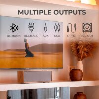 VULKKANO T50 ARC Active Speaker 50W, 4" Dual Tube Woofer, HDMI ARC, Bluetooth 5.0, versatile for TV, table & shelf