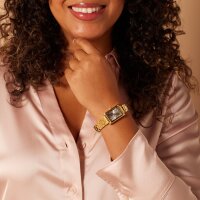 Casio womens wristwatch LTP-1234PG-7AEG, analog, gold-colored, rectangular case, elegant design