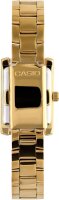 Casio womens wristwatch LTP-1234PG-7AEG, analog, gold-colored, rectangular case, elegant design