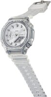 Casio GMA-S2100SK-7AER womens watch, silver/white, sporty, analog-digital, shock-resistant, resin strap, waterproof