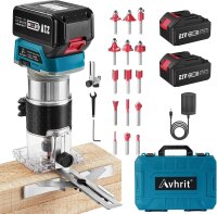 Avhrit AX001, kompakte kabellose Holzfräse, 21V,...