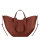 Polene Cyme Edition, womens handbag, grained leather, color red clay, dimensions 32x38x17cm, elegant design